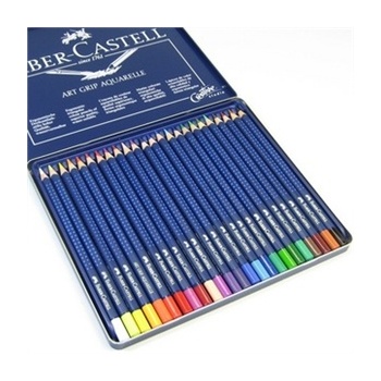 (创新科技)艺术家级德国辉柏嘉faber-castell24色蓝盒点阵水溶彩色