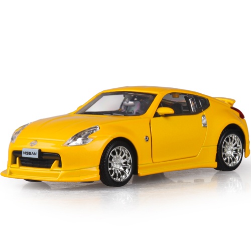 彩珀 正版授权仿真合金车模玩具回力汽车日产尼桑370z儿童节礼物_黄色