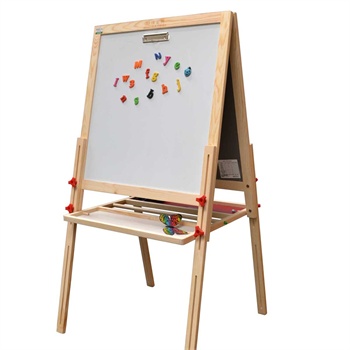 琦琪宝贝qq012儿童画板 加大号双面磁性可升降儿童黑板写字板画架