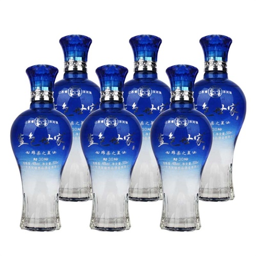 白酒 洋河镇酒 蓝色世家封30坛 浓香型白酒 46度 500ml
