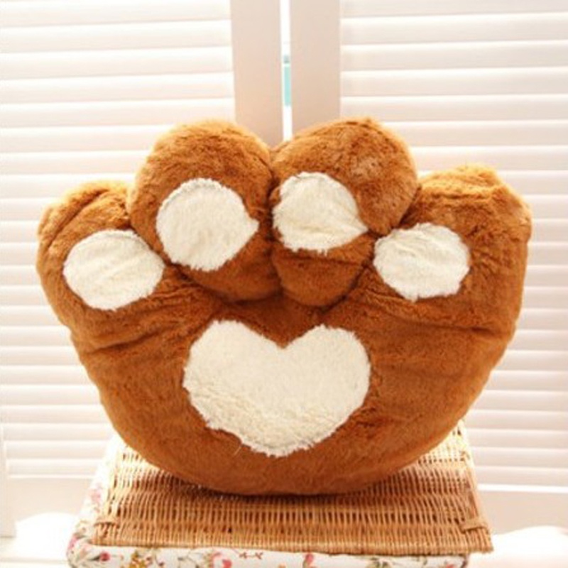 可爱卡通熊掌坐垫靠垫大号毛绒玩具熊爪抱枕靠背靠枕包邮