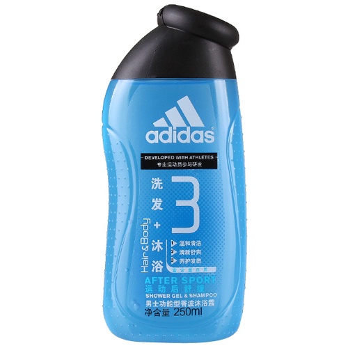 adidas 男士洗发沐浴露 运动后舒缓型 250ml