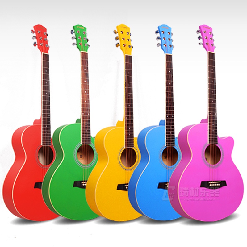 正品行货 派林 pylon pg140彩色款 40寸初学民谣吉他 高档木吉他 送