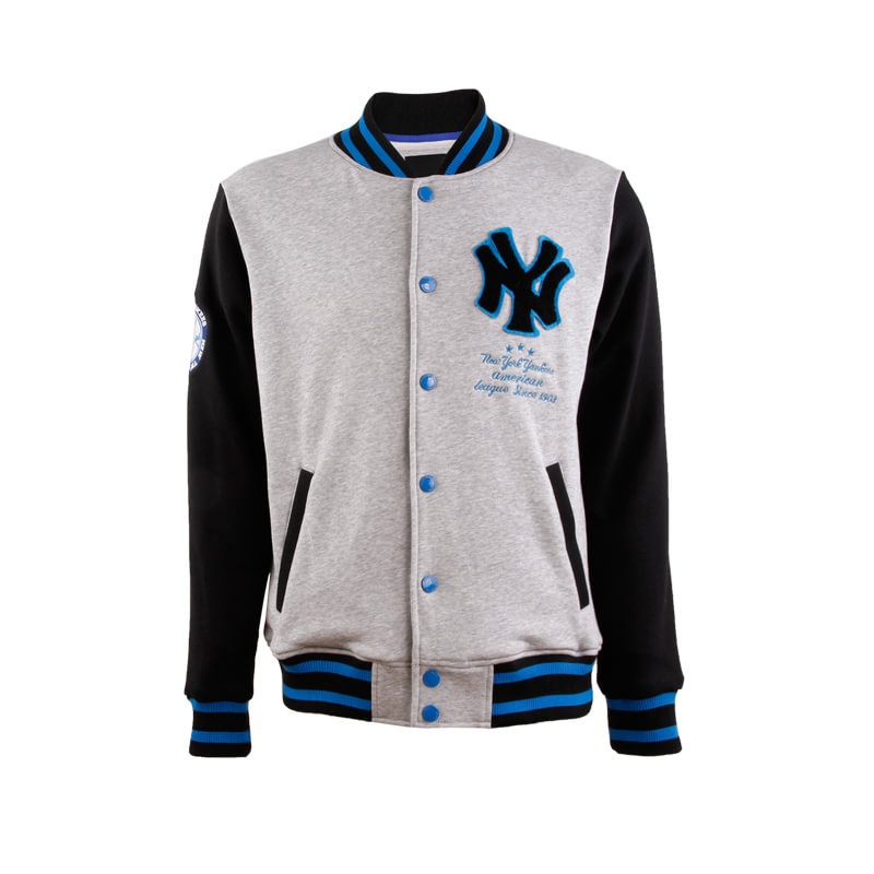 mlb 春季男款运动服洋基队棒球服外套长袖卫衣 花灰色 2042d