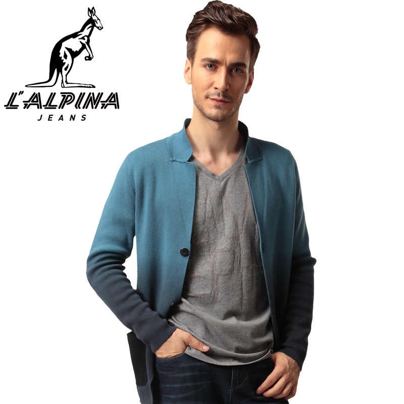 阿尔皮纳袋鼠男士外套韩版潮 男款休闲外套春秋装 2013夹克衫男装薄