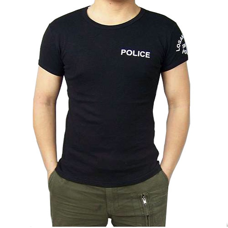 军品服饰男款健身房汗衫 男士紧身修身纯棉短袖t恤