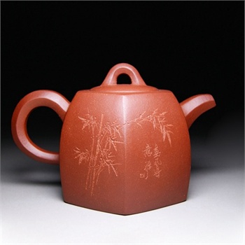 茗陶轩㊣宜兴原矿紫砂茶壶高工徐小平底槽清 秦钟六方210cc紫砂壶