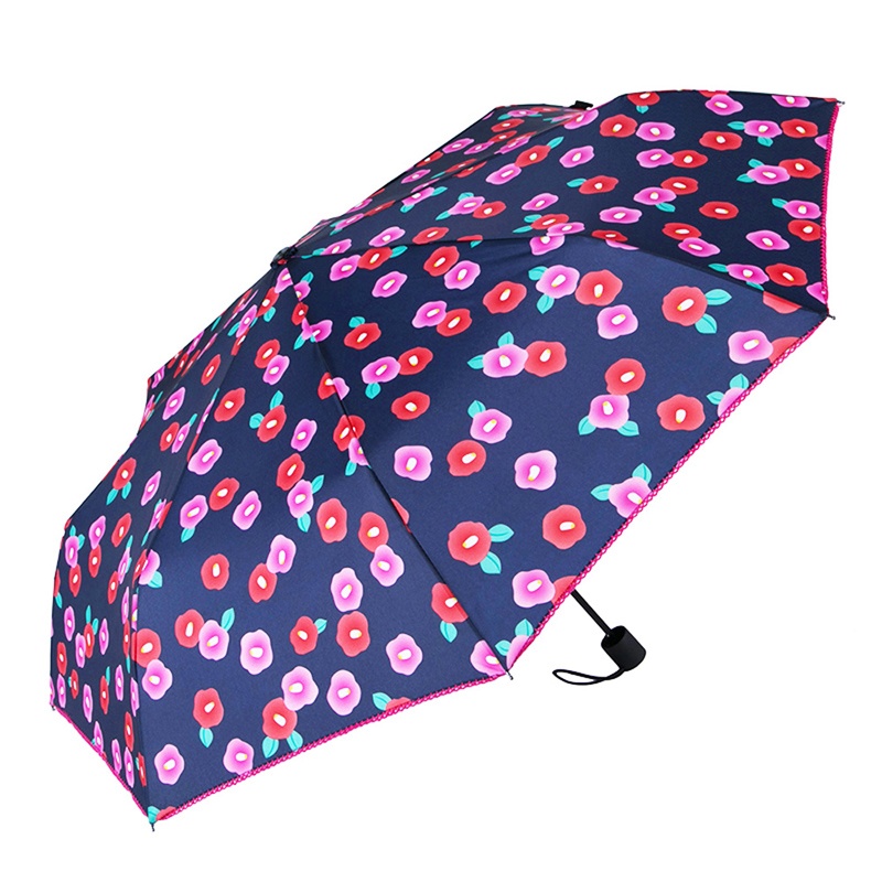 [当当自营]菲诺 山茶花三折晴雨伞 深海蓝 fn320-a