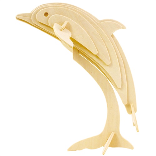 3d立体拼图 汽车动物模型 木质益智玩具 军事模型 多款选择_jp296海豚