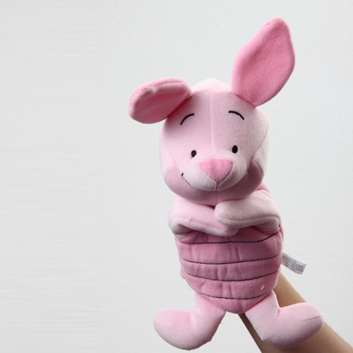 酷玩部落 毛绒手偶系列 笑嘻嘻的皮杰猪(粉色) 15cm x 30cm